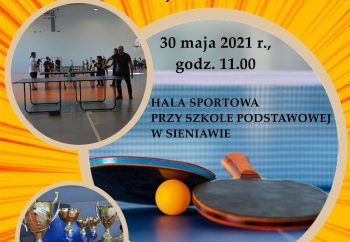 Zdjęcie główne dla: 'XI Rodzinny Turniej Tenisa Stołowego w Sieniawie - zachęcamy do udziału' 