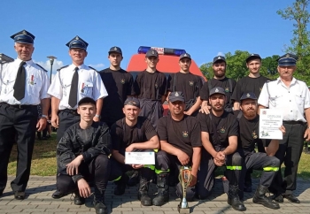 Zdjęcie główne dla: 'OSP Czerwona Wola zajęła IV m-ce w XI Powiatowych Zawodach Sportowo-Pożarniczych w Świętoniowej' 