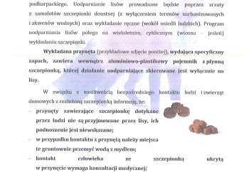 Zdjęcie główne dla: 'Komunikat Podkarpackiego Wojewódzkiego Lekarza Weterynarii w sprawie przeprowadzenia ochronnych szczepień lisów' 