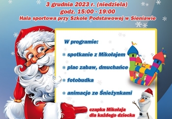 Zdjęcie główne dla: 'Zapraszamy na II Sieniawskie Mikołajki - 3 grudnia 2023 r.' 