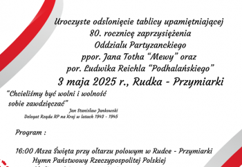 Zdjęcie główne dla: 'Uroczystość odsłonięcia pamiątkowej tablicy' 