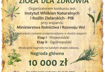 Zdjęcie główne dla: 'Konkurs „Zioła dla Zdrowia” pod patronatem Ministra Rolnictwa i Rozwoju Wsi'