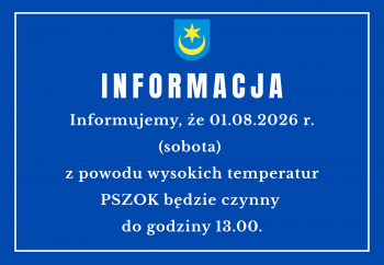 Zdjęcie główne dla: 'Komunikat PSZOK' 