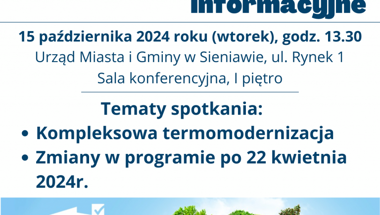 Zdjęcie główne newsa: Spotkanie informacyjne