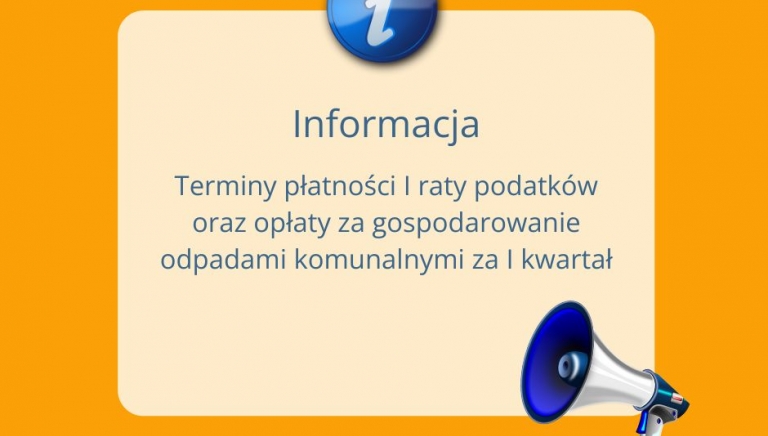 Zdjęcie główne newsa: Przypomnienie o terminie płatności I raty podatku