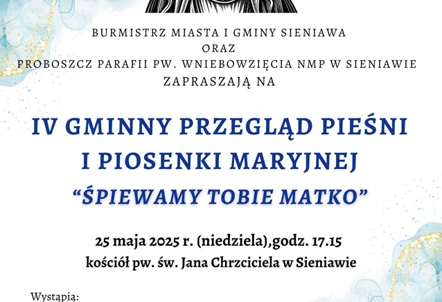 Zdjęcie główne newsa: IV Gminny Przegląd Pieśni i Piosenki Maryjnej
