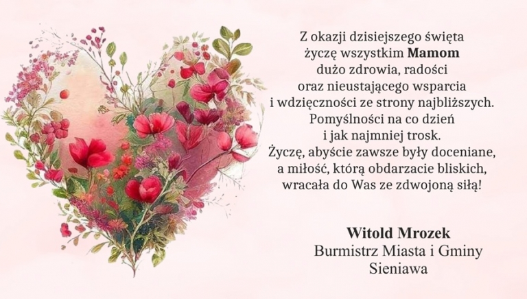 Zdjęcie główne newsa: Życzenia z okazji Dnia Matki