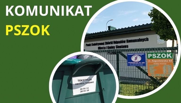 Zdjęcie główne newsa: Komunikat PSZOK