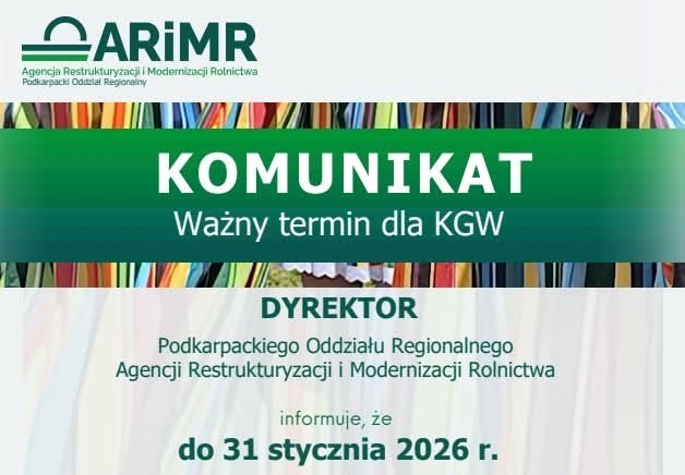 Zdjęcie główne newsa: Ważna informacja dla Kół Gospodyń Wiejskich